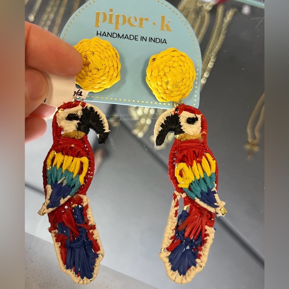 Parrot bird earrings